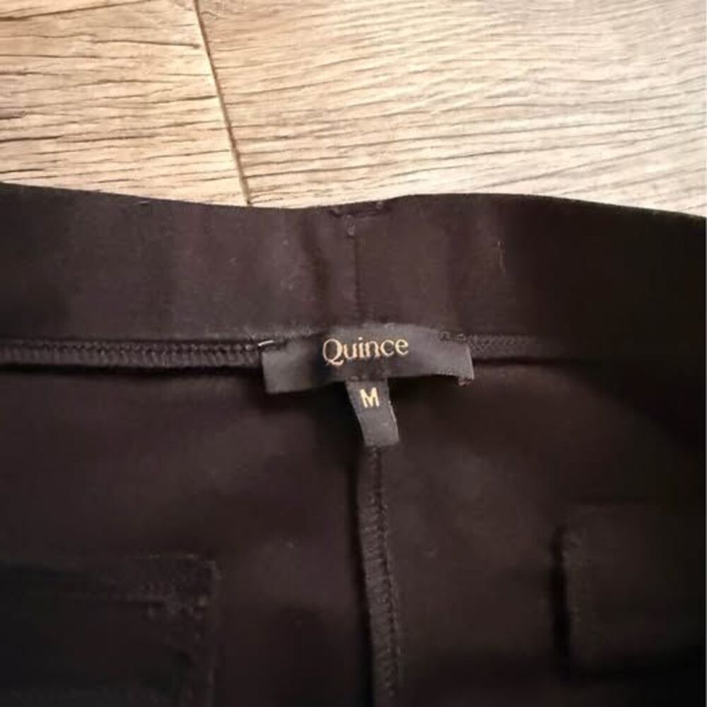 Quince size 8 black work ultra stretch point pants petite